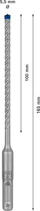 EXPERT SDS plus-7X Hamerboor 5,5 x 100 x 165 mm