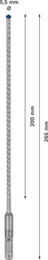 Betonboor SDS plus-7X - 5,5 mm x 200 mm x 265 mm