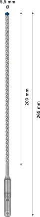 EXPERT SDS plus-7X Hamerboor 5,5 x 200 x 265 mm