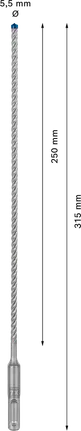 EXPERT SDS plus-7X Hamerboor 5,5 x 250 x 315 mm