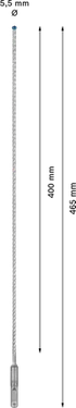 Betonboor SDS plus-7X - 5,5 mm x 400 mm x 465 mm