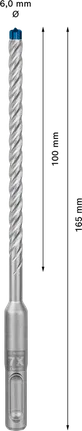 EXPERT SDS plus-7X Hamerboor 6 x 100 x 165 mm