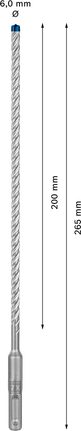 EXPERT SDS plus-7X Hamerboor 6 x 200 x 265 mm