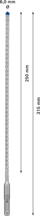 EXPERT SDS plus-7X Hamerboor 6 x 250 x 315 mm