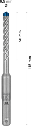 EXPERT SDS plus-7X Hamerboor 6,5 x 50 x 115 mm