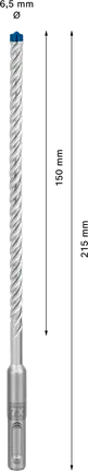 EXPERT SDS plus-7X Hamerboor 6,5 x 150 x 215 mm