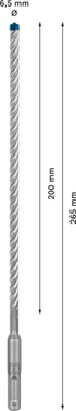 Betonboor SDS plus-7X - 6,5 mm x 200 mm x 265 mm