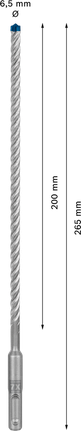 EXPERT SDS plus-7X Hamerboor 6,5 x 200 x 265 mm