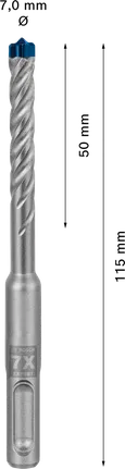 EXPERT SDS plus-7X Hamerboor 7 x 50 x 115 mm