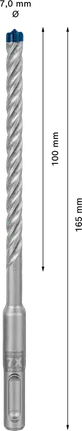 EXPERT SDS plus-7X Hamerboor 7 x 100 x 165 mm