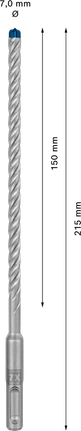 EXPERT SDS plus-7X Hamerboor 7 x 150 x 215 mm