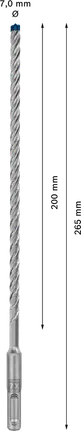 EXPERT SDS plus-7X Hamerboor 7 x 200 x 265 mm