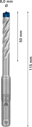 EXPERT SDS plus-7X Hamerboor 8 x 50 x 115 mm