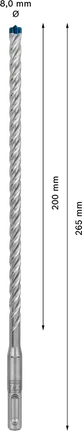 EXPERT SDS plus-7X Hamerboor 8 x 200 x 265 mm