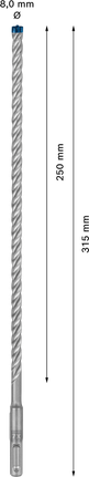 EXPERT SDS plus-7X Hamerboor 8 x 250 x 315 mm