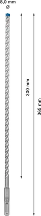 EXPERT SDS plus-7X Hamerboor 8 x 300 x 365 mm