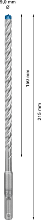 EXPERT SDS plus-7X Hamerboor 9 x 150 x 215 mm