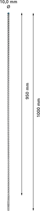 Bosch EXPERT SDS plus-7X hamerboor 10 × 950 × 1000 mm