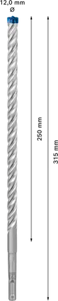 Bosch EXPERT SDS plus-7X hamerboor 12 × 250 × 315 mm