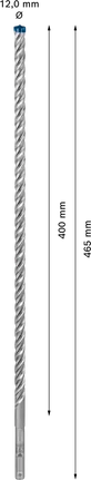 Bosch EXPERT SDS plus-7X hamerboor 12 × 400 × 465 mm