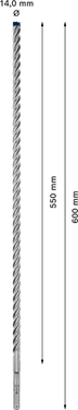 Betonboor SDS plus-7X - 14 mm x 550 mm x 600 mm