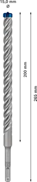 Betonboor SDS plus-7X - 15 mm x 200 mm x 265 mm