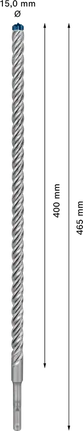 Bosch EXPERT SDS plus-7X hamerboor 15 × 400 × 465 mm