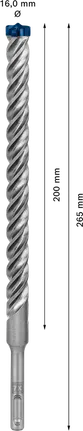 Bosch EXPERT SDS plus-7X hamerboor 16 × 200 × 265 mm