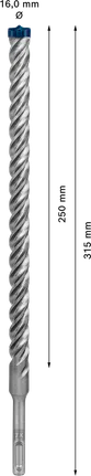 Bosch EXPERT SDS plus-7X hamerboor 16 × 250 × 315 mm