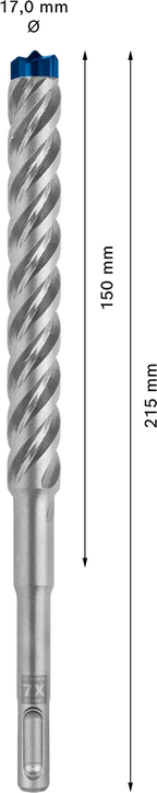 Bosch EXPERT SDS plus-7X hamerboor 17 × 150 × 215 mm