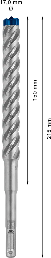 Bosch EXPERT SDS plus-7X hamerboor 17 × 150 × 215 mm