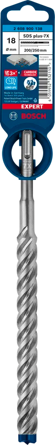 Bosch EXPERT SDS plus-7X hamerboor 18 × 200 × 250 mm