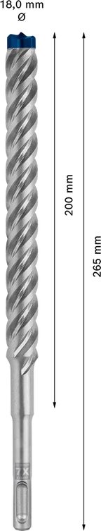 Bosch EXPERT SDS plus-7X hamerboor 18 × 200 × 250 mm