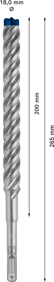 Bosch EXPERT SDS plus-7X hamerboor 18 × 200 × 250 mm