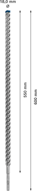 Betonboor SDS plus-7X - 18 mm x 550 mm x 600 mm