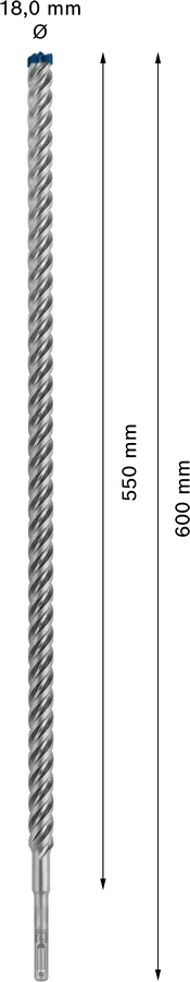 Bosch EXPERT SDS plus-7X hamerboor 18 × 550 × 600 mm