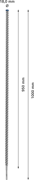Bosch EXPERT SDS plus-7X hamerboor 18 × 950 × 1000 mm