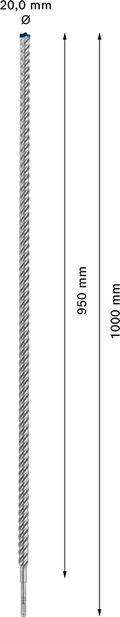 Bosch EXPERT SDS plus-7X hamerboor 20 × 950 × 1000 mm