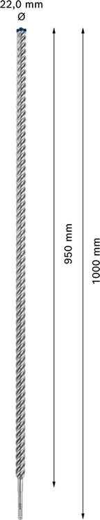 Bosch EXPERT SDS plus-7X hamerboor 22 × 950 × 1000 mm