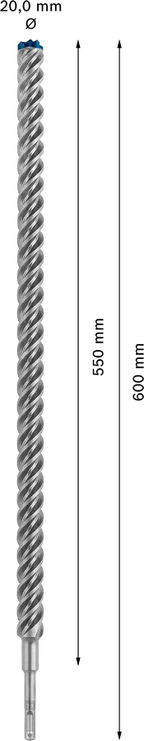 Bosch EXPERT SDS plus-7X hamerboor 25 × 550 × 600 mm