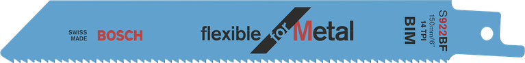 Bosch S 922 BF flexibel reciprozaagblad voor metaal – 5 stuks (150 mm)