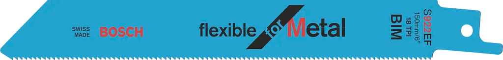 Bosch S 922 EF flexibel reciprozaagblad voor metaal – 5 stuks (150 mm)