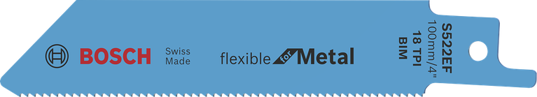 Bosch S 522 EF flexibel reciprozaagblad voor metaal – 2 stuks (100 mm)