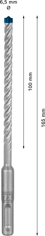 &nbsp;Bosch EXPERT SDS plus-7X hamerboor 6,5×100×165 mm