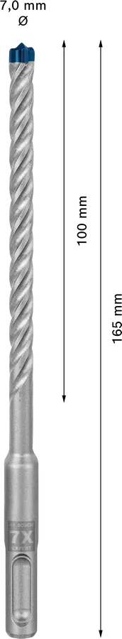 &nbsp;Bosch EXPERT SDS plus-7X hamerboor 7×100×165 mm