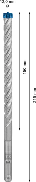 Bosch EXPERT SDS plus-7X hamerboor 12×150×215 mm