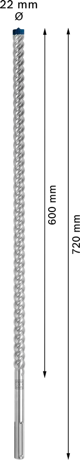 EXPERT SDS max-8X Hamerboor 22 x 600 x 720 mm