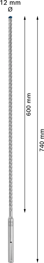&nbsp;EXPERT SDS max-8X Hamerboor 12 x 600 x 740 mm