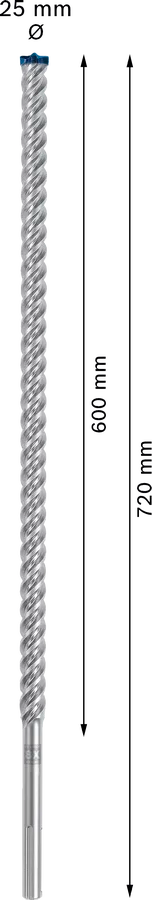 EXPERT SDS max-8X Hamerboor 25 x 600 x 720 mm