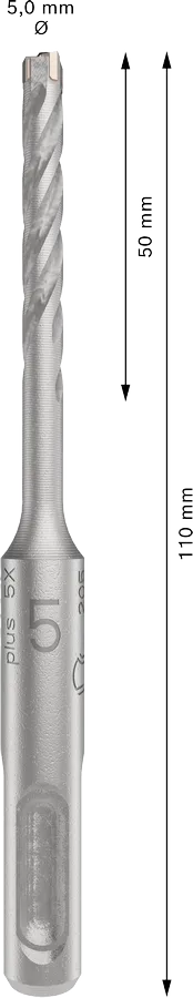 PRO SDS plus-5X Hamerboor, 5 x 50 x 110 mm
